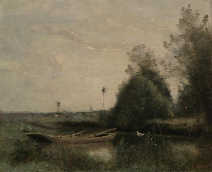 Jean-Baptiste-Camille Corot Pond at Mortain-Manche oil painting image